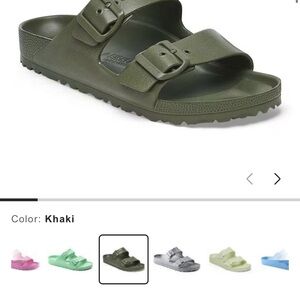 Men’s Birkenstock EVA Arizona sandal olive green size 46 (size 13)